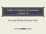 Earth’s Changing Environment Lecture 1