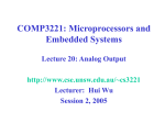 COMP3221: Microprocessors and Embedded Systems