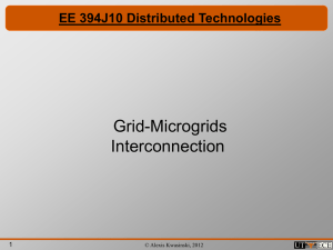 Grid connection of a microgrid