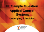 Underlying Principles - Sample H/L Question