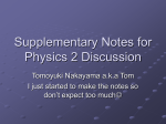 Supplementary Notes