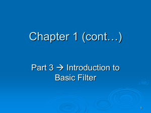 Chapter 1 (Part 3) - Introduction to Basic Filters