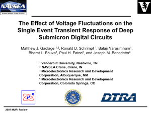 The Effect of Voltage Fluctuations on the Single Event Transient