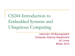 CS244- Introduction to embedded systems and ubiquitous