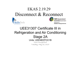 Disconnect / Reconnect - HVAC Education Australia