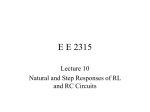 E E 2315 Circuits I Lecture 9