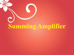 Summing Amplifier