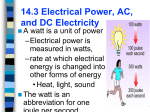 14.3 Electrical Power, AC, and DC Electricity