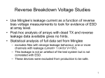 Reverse Breakdown Voltage Studies