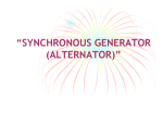 Synchronous Generator