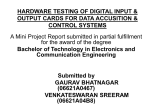 hardware testing of digital input & output cards for data