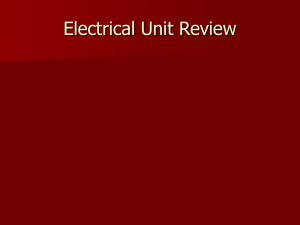 Electrical Unit Review