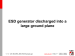 ESD generator discharged into a large ground plane