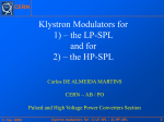 SolidStateKlystronModulators_1SPLColMet - Indico