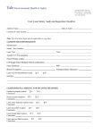Yale Environmental Health &amp; Safety  User Laser Safety Audit and Inspection Checklist