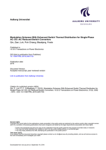 Aalborg Universitet Modulation Schemes With Enhanced Switch Thermal Distribution for Single-Phase