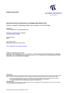 Aalborg Universitet Advanced Control Architectures for Intelligent MicroGrids, Part I