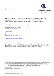 Aalborg Universitet A Systematic Method to Synthesize New Transformerless Full-bridge Grid-tied Inverters