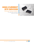 HIGH-CURRENT RTP DEVICES Reflowable Thermal Protection For High-Power Automotive