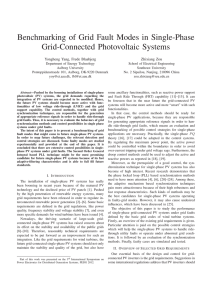 Benchmarking of Grid Fault Modes in Single-Phase Grid-Connected Photovoltaic Systems Zhixiang Zou