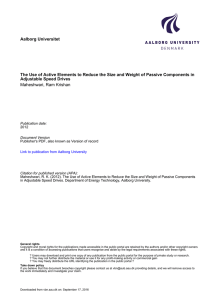 Aalborg Universitet Adjustable Speed Drives