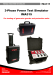 3-Phase Power Test Simulator IMA315 PORTABLE 3-PHASE POWER TEST SIMULATOR