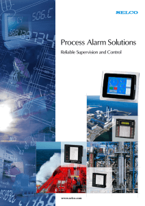 Process Alarm Solutions Reliable Supervision and Control