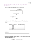 V Experiment to illustrate the principle of operation of the Potentiometer 4EM