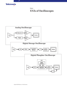 XYZs of Oscilloscopes Analog Oscilloscope Digital Storage Oscilloscope Digital Phosphor Oscilloscope