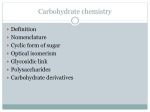 Carbohydrate chemistry