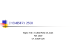 A Few More Notes on Acidity