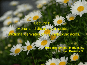 08.Carboxylic acids. Functional derivates of carboxylic acids