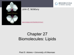Chapter 27. Biomolecules: Lipids