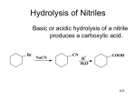 Hydrolysis of Nitriles