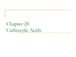 Chapter 20 Carboxylic Acids