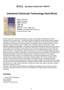 Industrial Chemicals Technology Hand Book