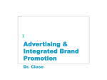 Chapter 1 The World of Advertising and Integrated Brand Promotion
