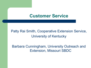 Customer Loyalty Ladder - Southern Rural Development Center