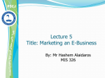 Lecture 1 Title: MIS Concept and Definition