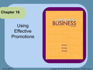 Chapter 16a_Using Effective Promotions