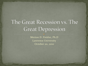 The Great Recession vs. The Great Depression