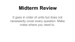 Midterm Review