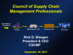 Council of Supply Chain Presentation on 9/24/13 6mb