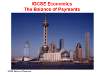 The Balance of Payments