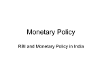Monetary Policy - India schools, colleges, education