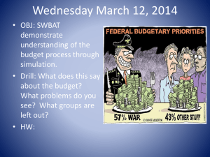 The Federal Budget Process