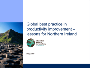Global best practice in productivity improvement – lessons