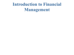 Introduction to Financial Management