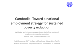 Cambodia: Toward a national employment strategy for