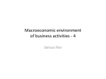 Macroeconomic environment of business activities